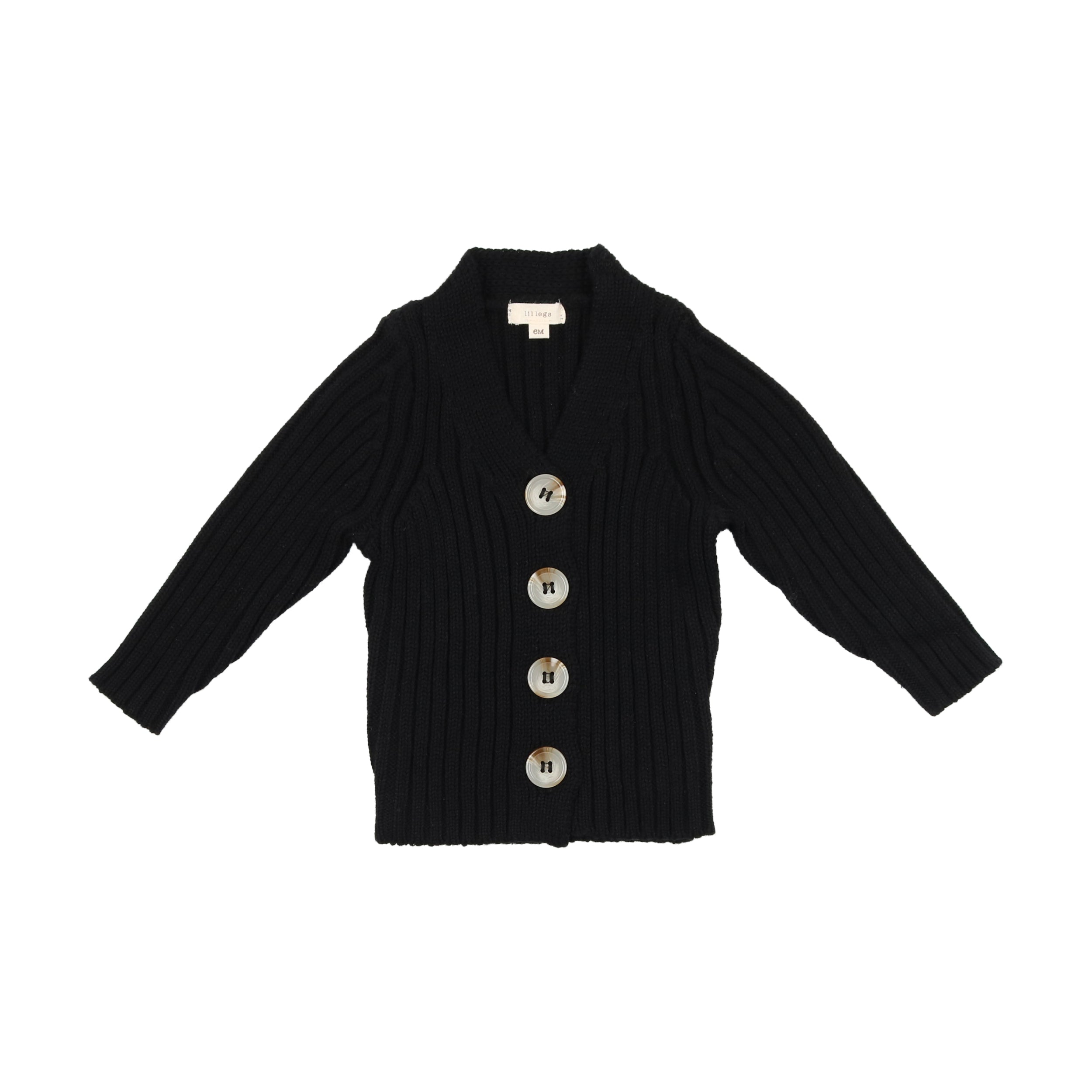 Lil Legs Black Knit V Cardigan – Panda and Cub