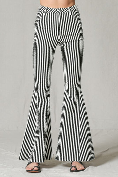 Striped Bell Bottom Jeans – Max & Addy