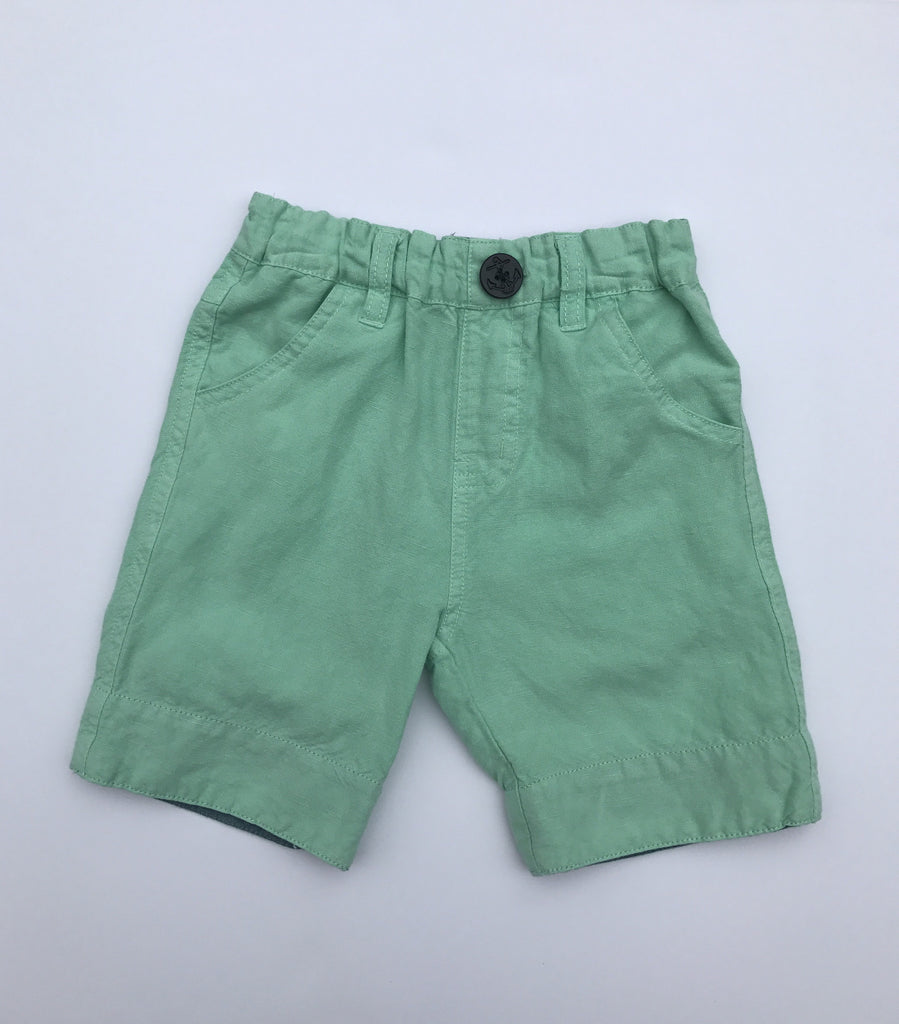 Green Linen Shorts – Max & Addy