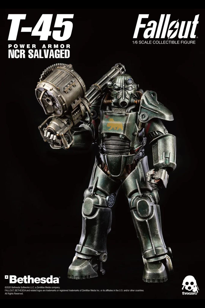 Threezero Fallout T 45 Ncr Salvaged Power Armor 1 6th Scale Collectible Figure One Sixth Outfitters