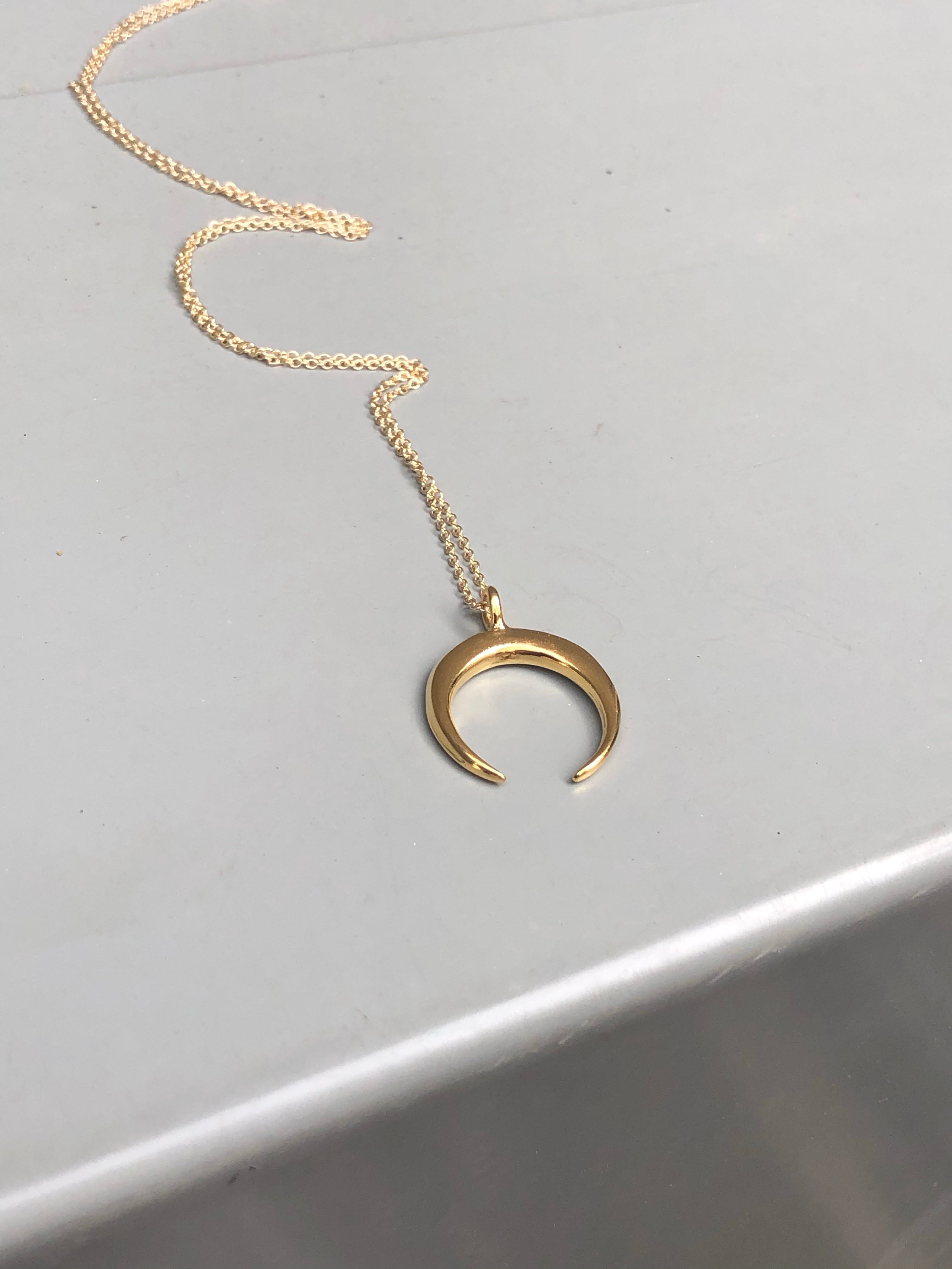 Vermeil Crescent Necklace