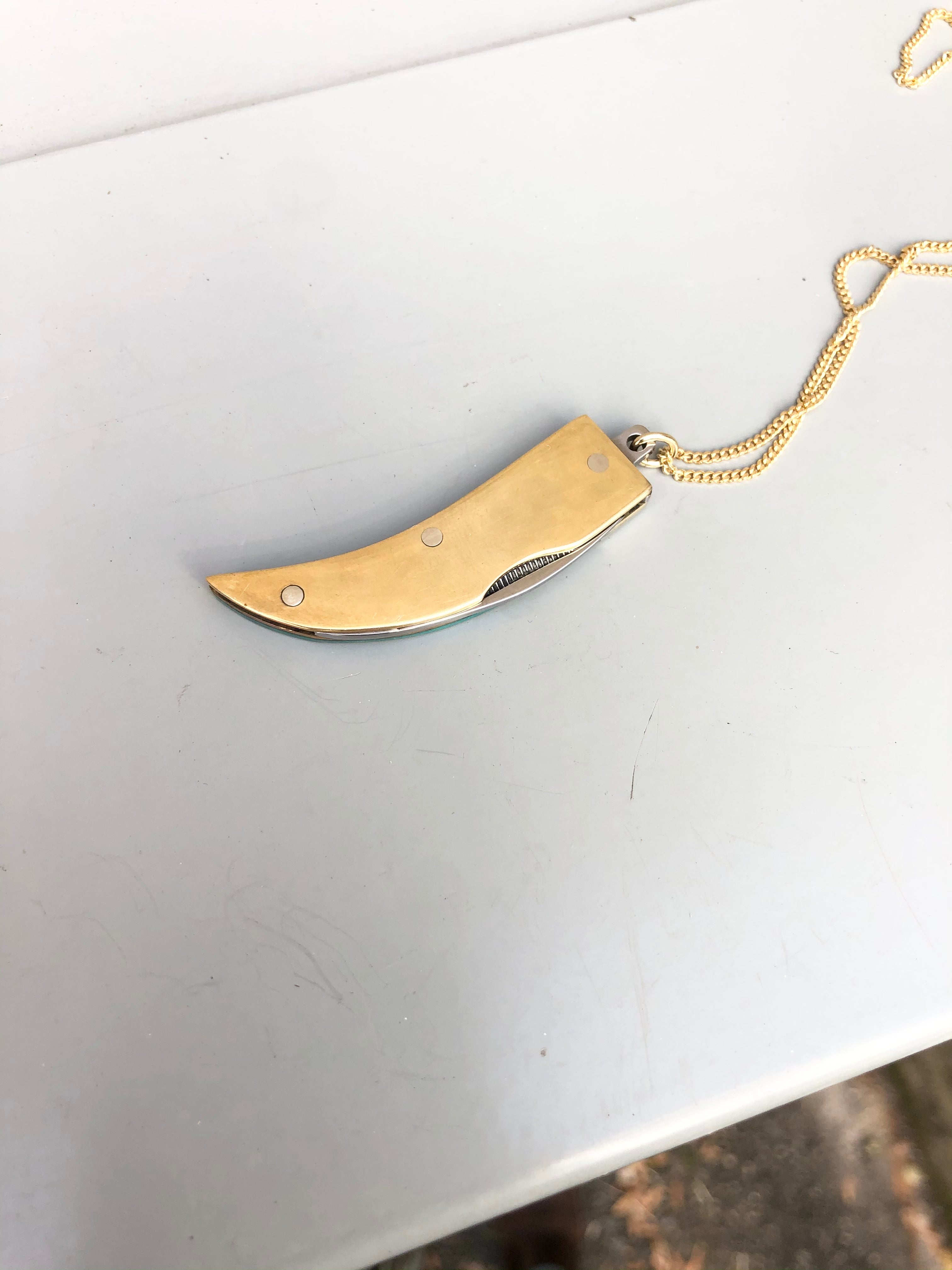 Turquoise Claw Knife Necklace