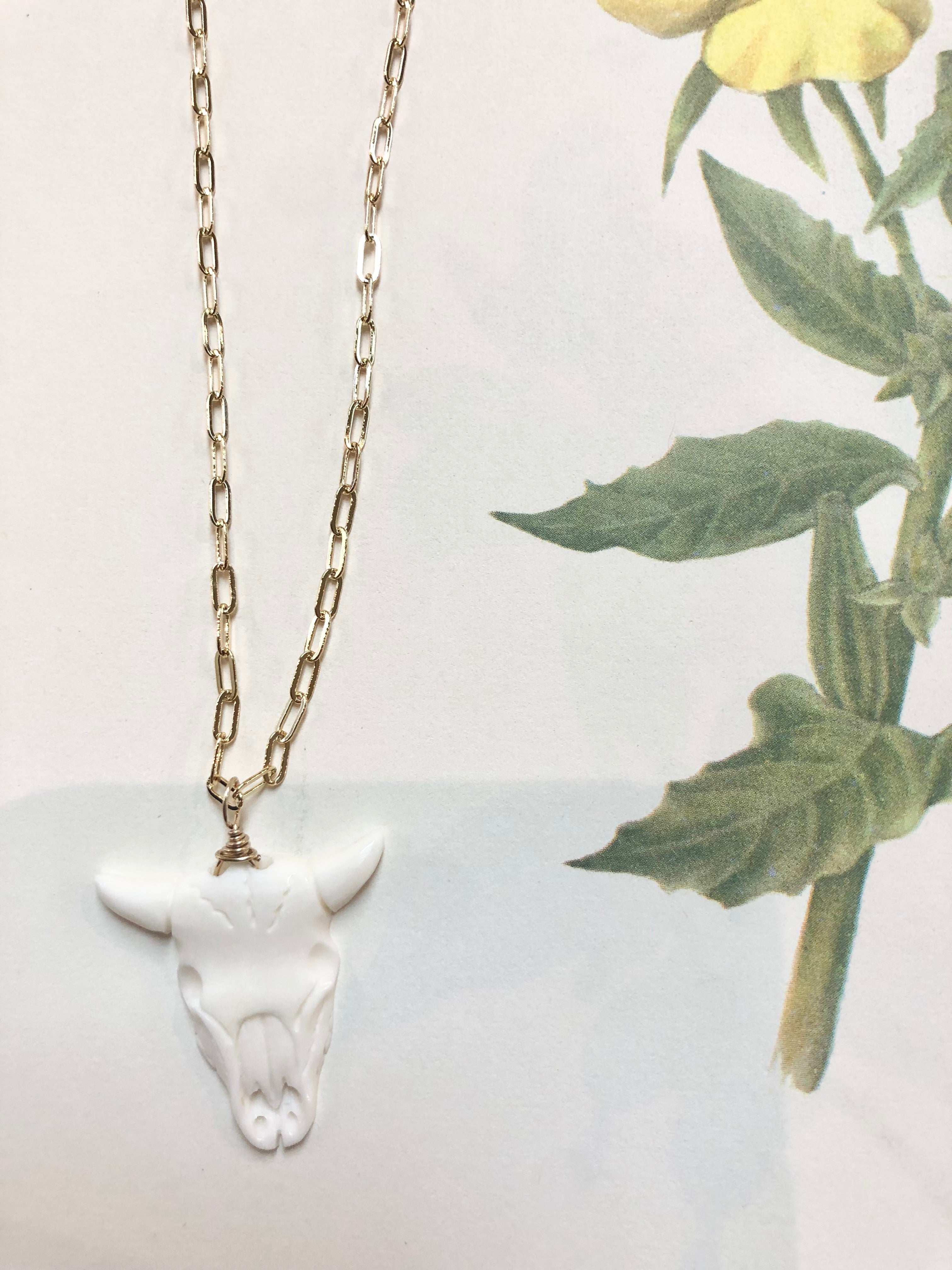 Cow Skull Necklace