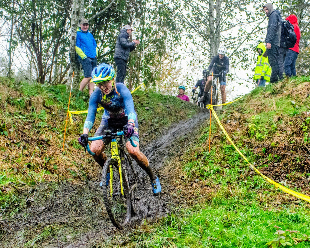 Delia Massey Testing Her PNW Components Bachelor Dropper Post On Her Cyclocross Bike. Photo by Paul Turner