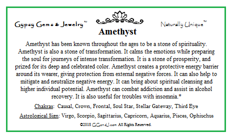 Gypsy Gems & Jewelry™ Amethyst Facts