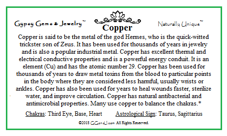 GG&J Copper Facts