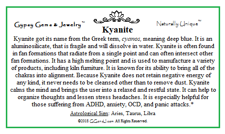 Kyanite fun facts on GGandJ.com