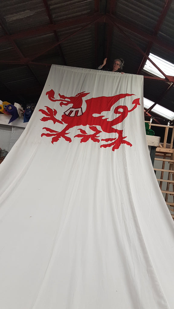 Investiture of Prince Charles at Caernarfon Castle The Crown tv series flags by Red Dragon Flagmakers