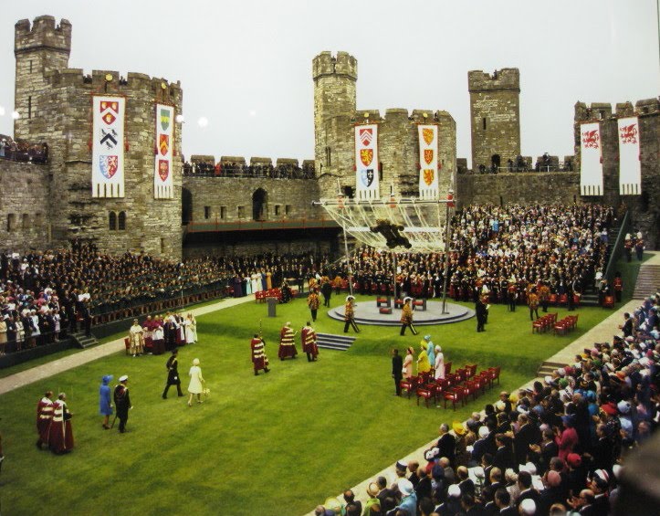 Investiture of Prince Charles at Caernarfon Castle The Crown flags by Red Dragon Flagmakers