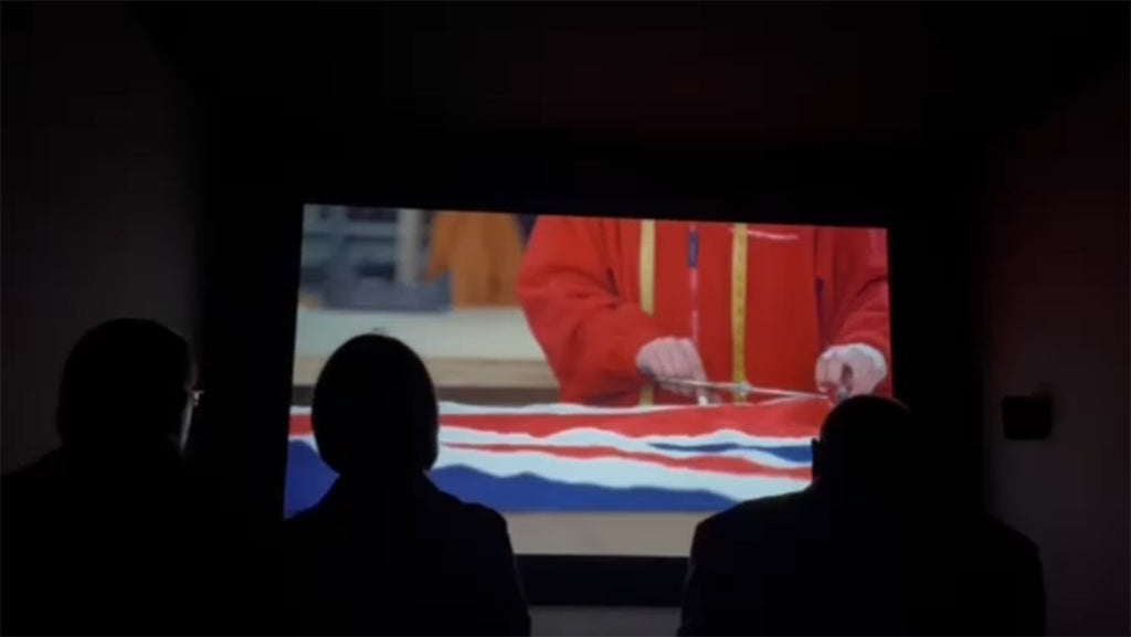 Making a Union flag for Cornelia Parker TATE Modern exhibition by Flag Studio