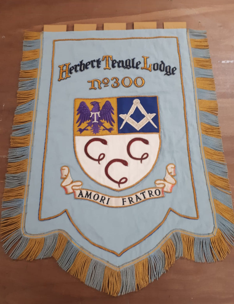 Herbert Teagle Lodge banner restoration by Red Dragon Flagmakers