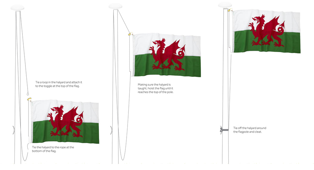 How to hoist a flag by Red Dragon Flagmakers