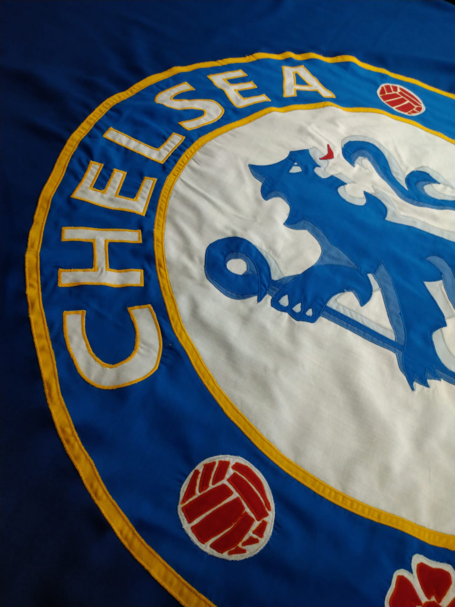 Chelsea FC stitched coffin drape by Flag Studio