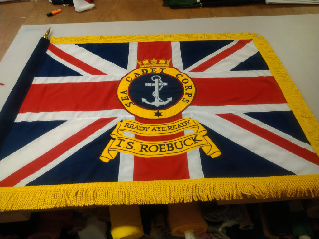 Roebuck ceremonial flag handmade by Flag Studio