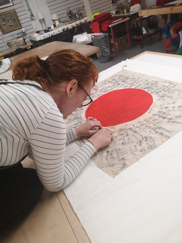 Restoration of a Japan flag by Red Dragon Flagmakers