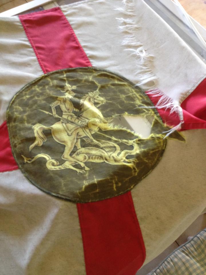 Northumberland Fusiliers repair and restoration by Red Dragon Flagmakers