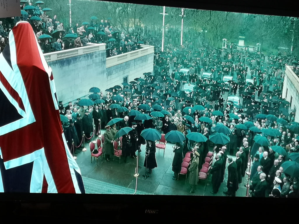 The Crown Tv series flags and coffin drapes by Red Dragon Flagmakers