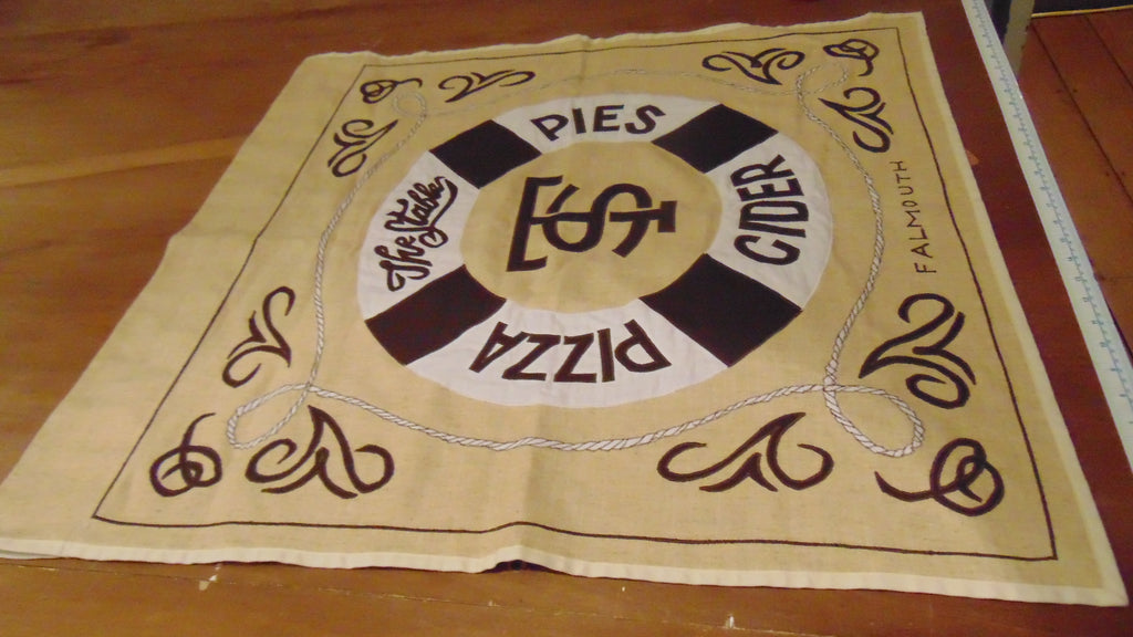 Restaurant pizza installation stitched banners for the Stable Falmouth by Red Dragon Flagmakers