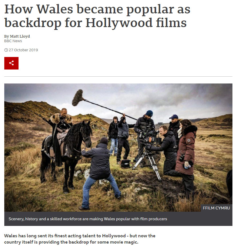 How Wales became popular as a backdrop for Hollywood films with flags by Red Dragon Flagmakers