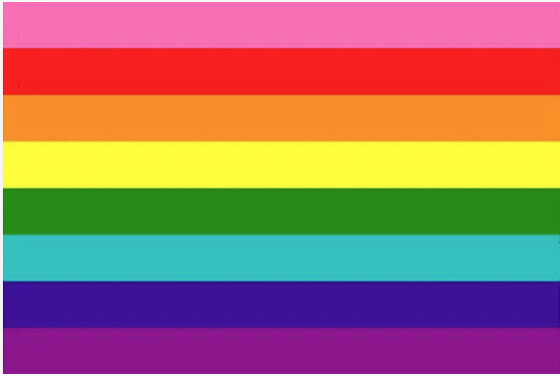 Original pride flag design by Gilbert Baker 1970s