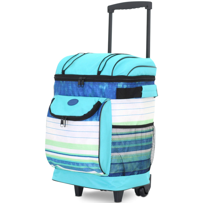 travelers club luggage insulated rolling cooler table