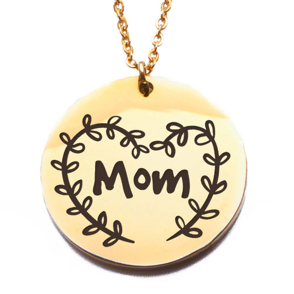 necklace that says mom