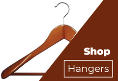 Cherry Wood Suit Hanger with Stationary Bar