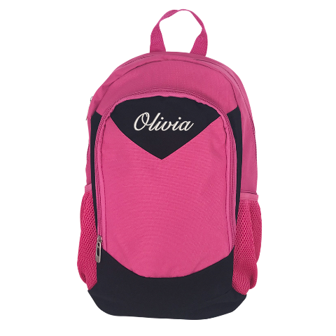 pink hiking bag