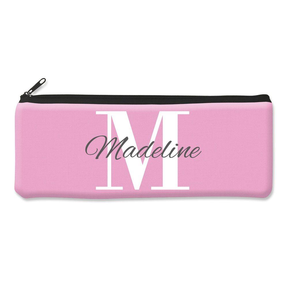 Pink Monogram Pencil Case - Large