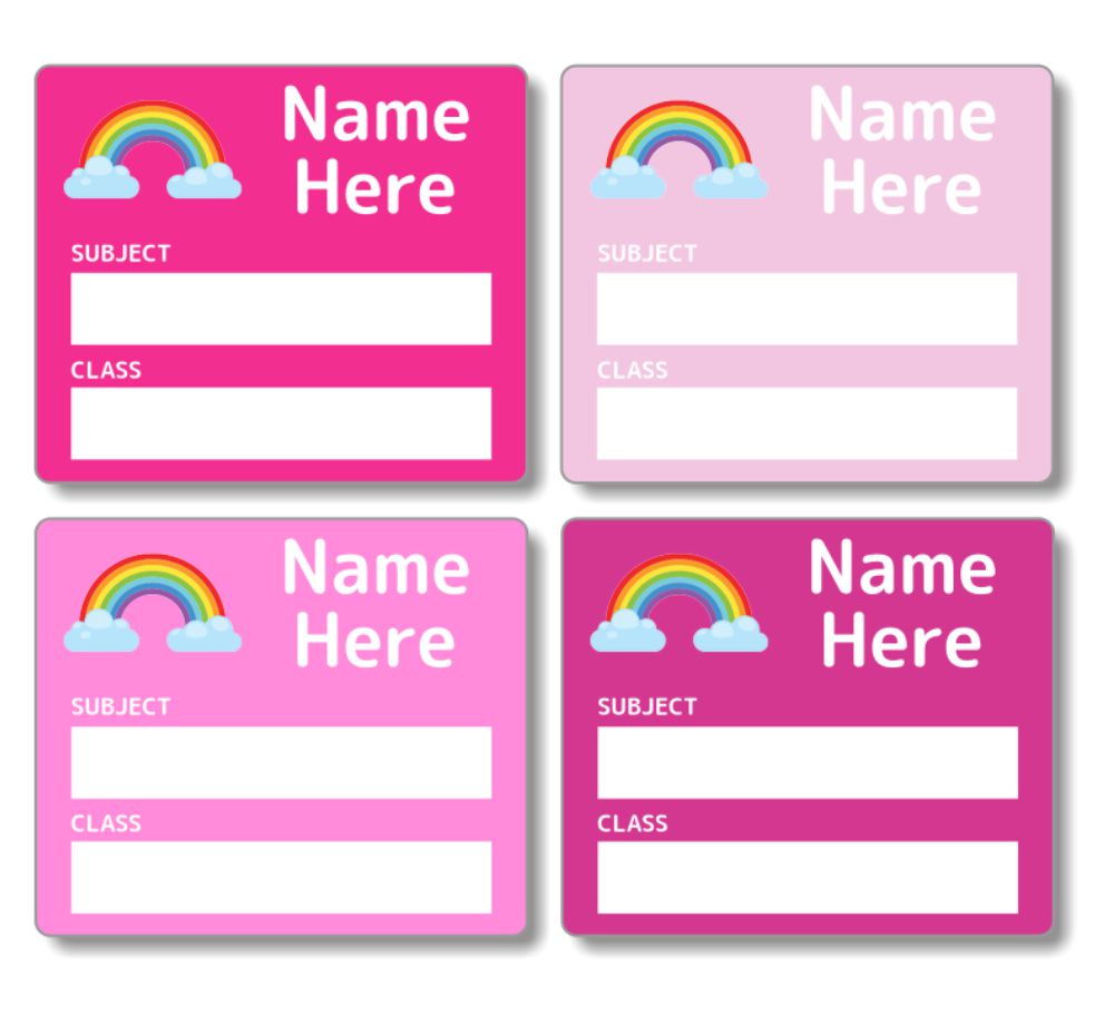 School shop book labels