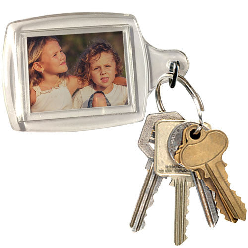 Rectangle Shapes DIY Keychain Picture Frame Keyring with Split Rings for  Photo
