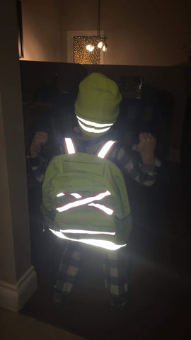 Ya, our kids' high viz toque is reflective.