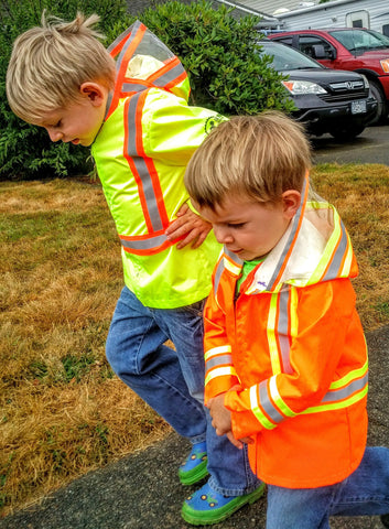 High Viz Kids' Safety Rain Jacket Orange