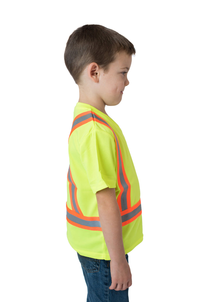 Hi Viz Kids' Safety Shirt Yellow  High Visibility Clothing for Kids