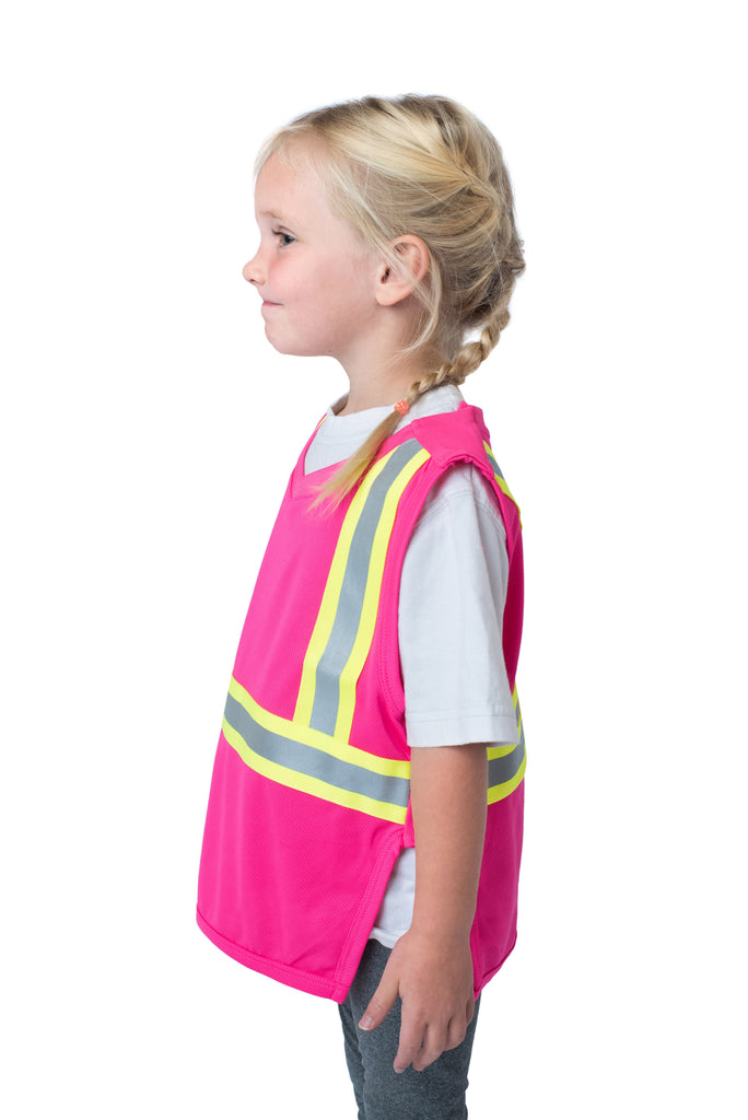 Eagle Eye Explorer Kids Cargo Vest for Boys and Girls with Reflective  Safety Straps. 100% Cotton. Size: M/L Color: Pink 