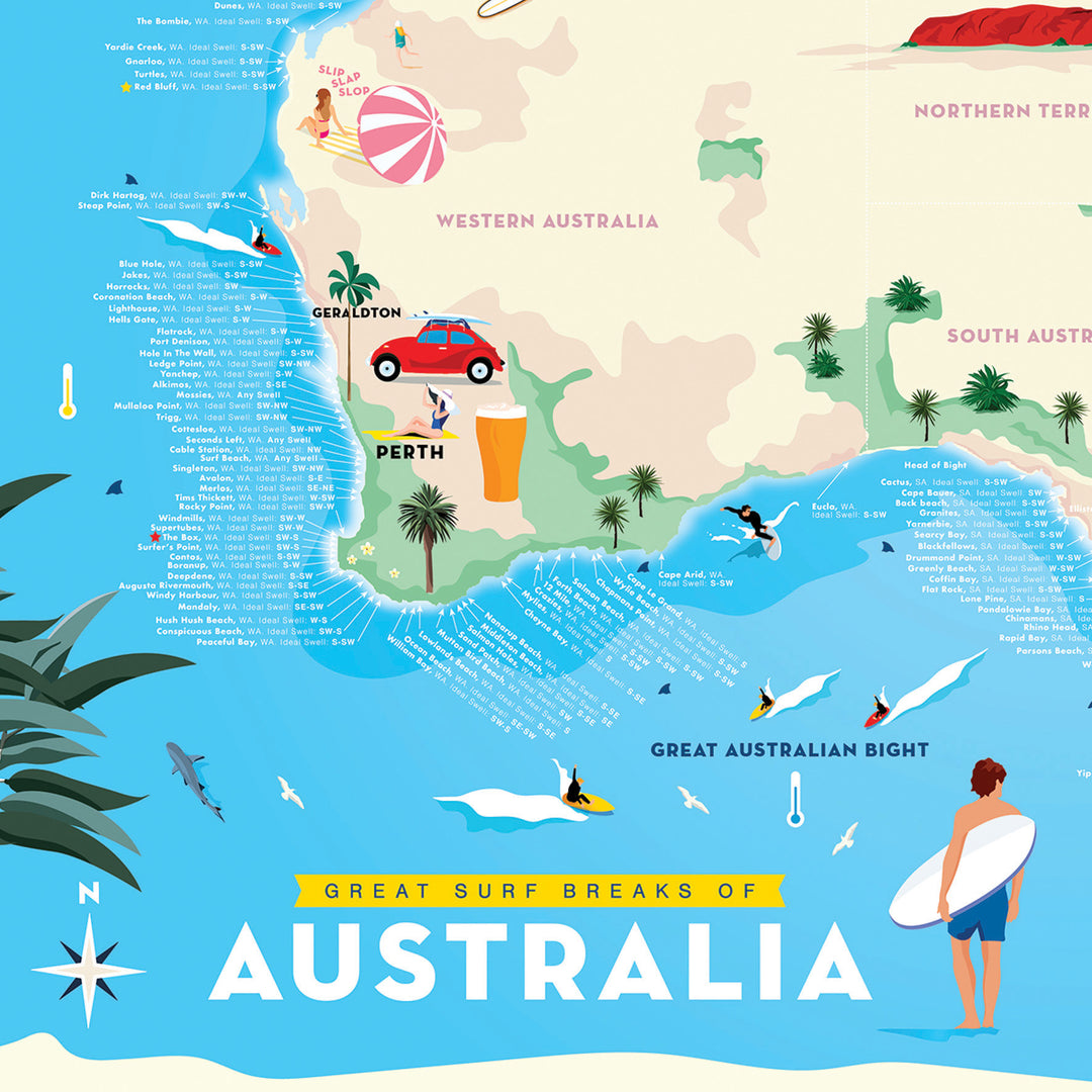 Great Surf Breaks of Australia (Kids & Big Kids map) – Cronulla Folk