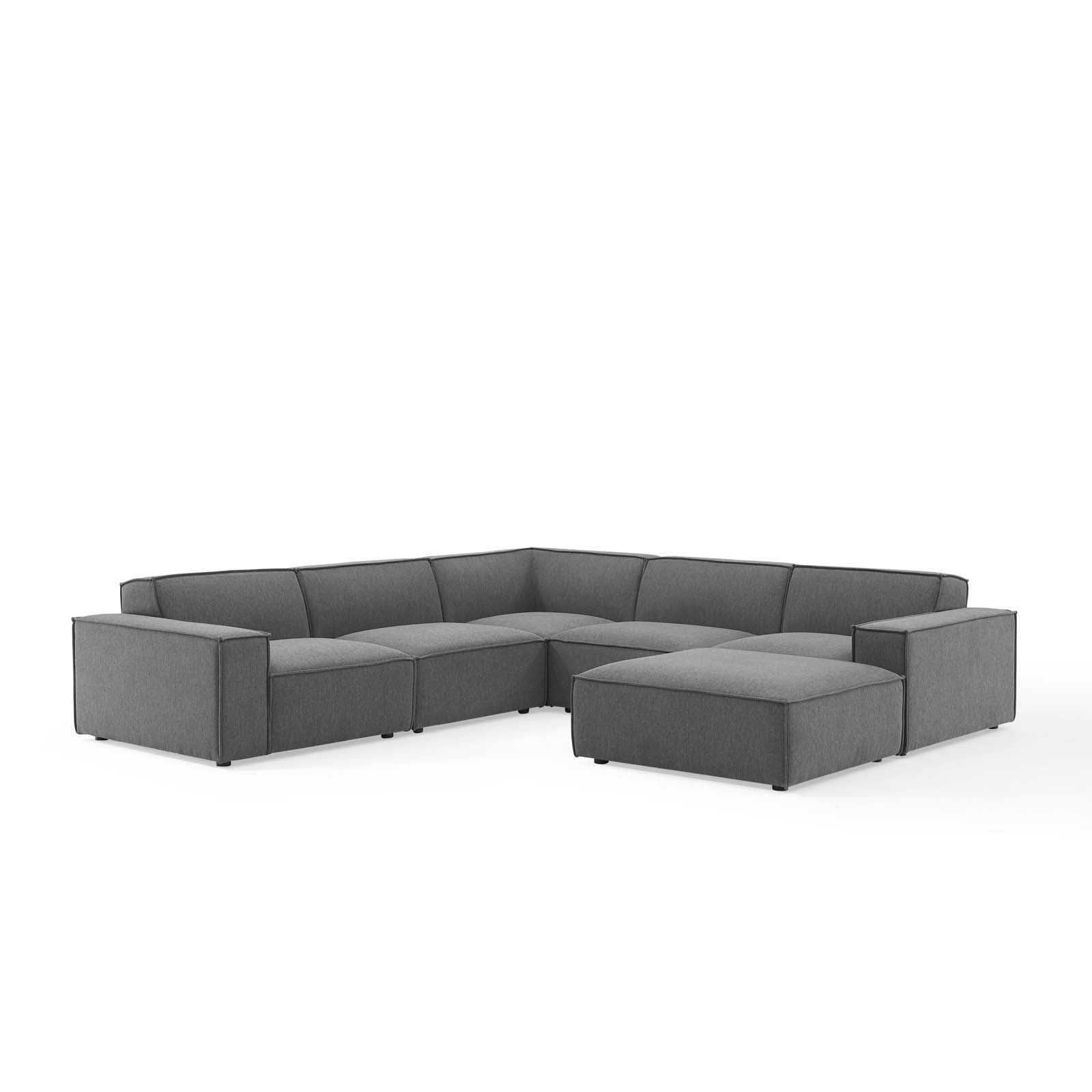 Modway Restore 6-Piece Sectional Sofa - EEI-4118 - Charcoal