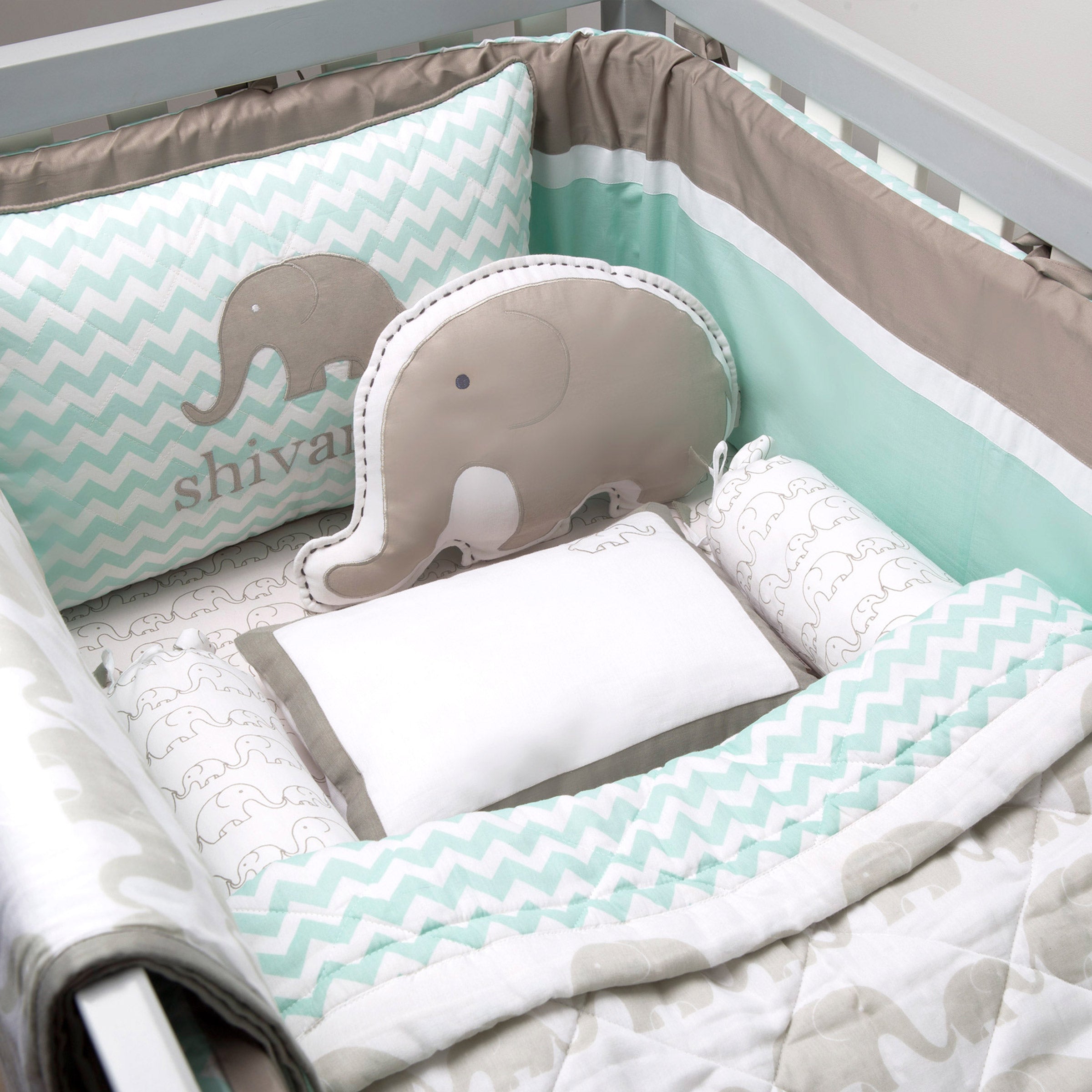 elephant cot bedding