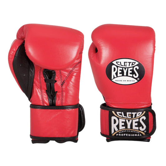 Cleto Reyes Traditional Lace Up Training Boxing Gloves - 14 oz - Red