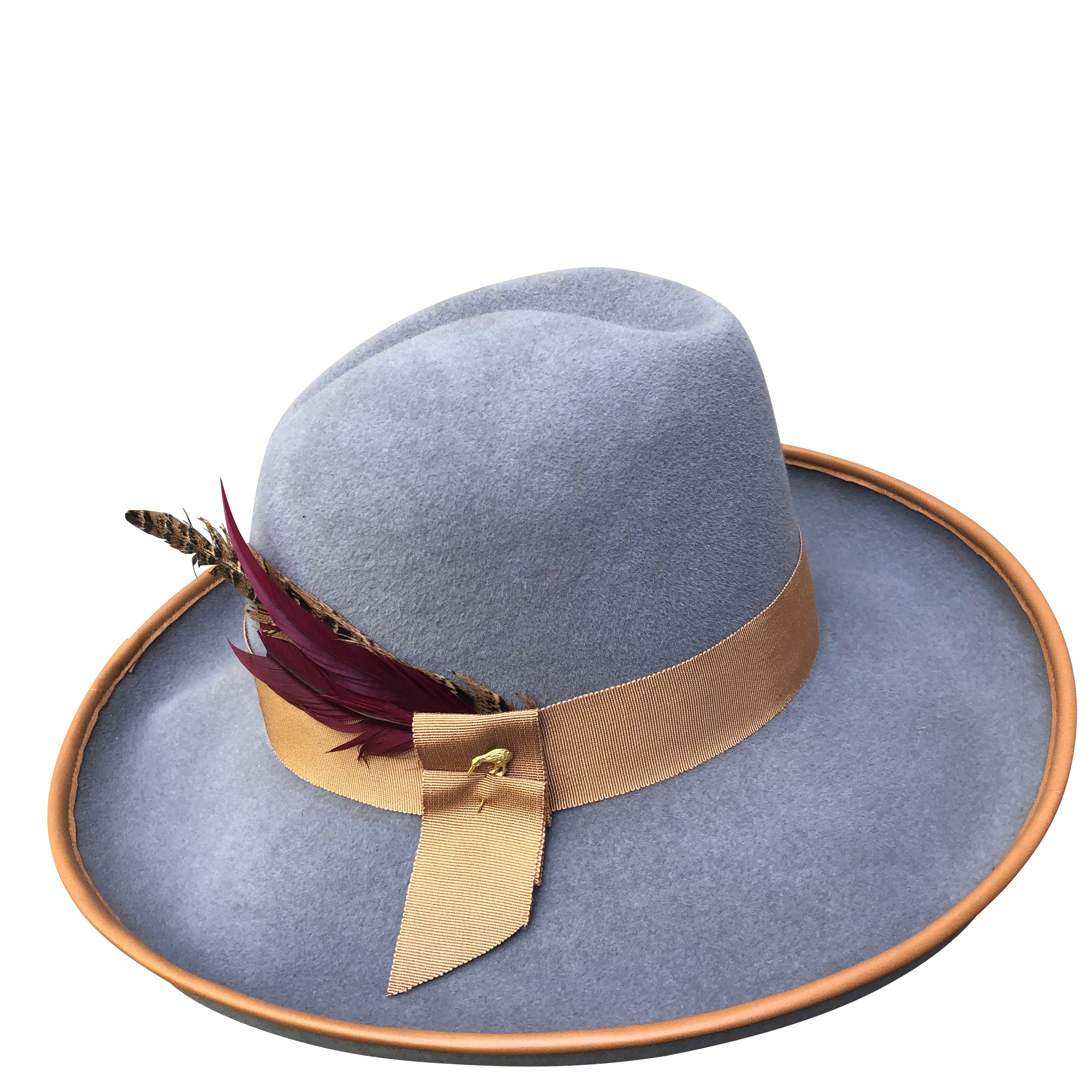 Linda - Swirl Crown Wide Brim Fedora