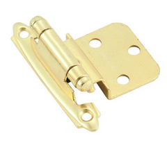 Bright brass self closing hinge