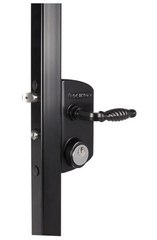 Black mortise cylinder gate lock