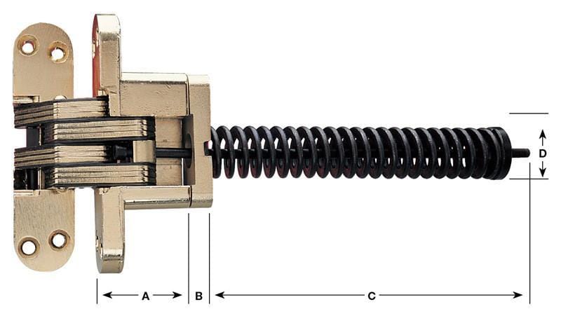 Concealed Door Spring Hinges - Model 218IC - Full Size Entry Hinges  - 2