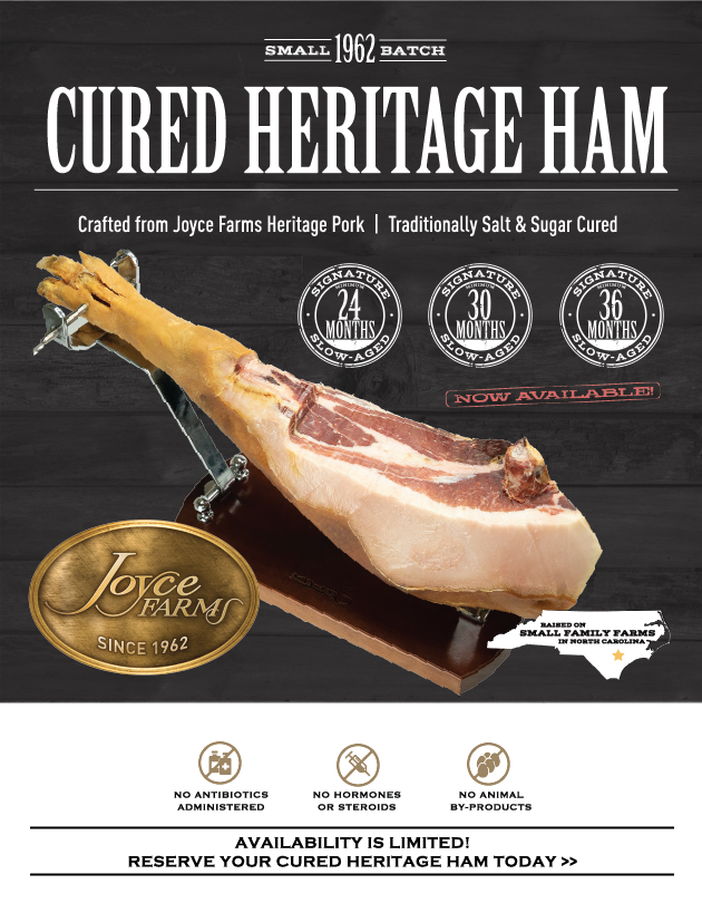 Joyce Farms Cured Heritage Ham Product Sheet Preview