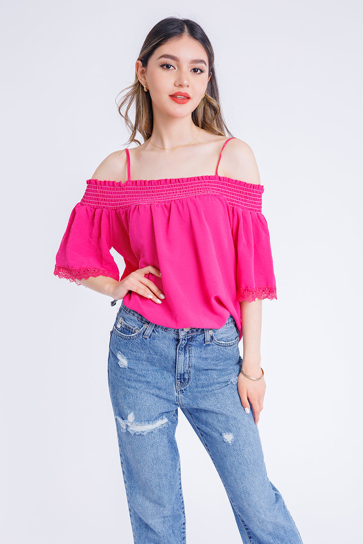 Blusa caída – Rosa