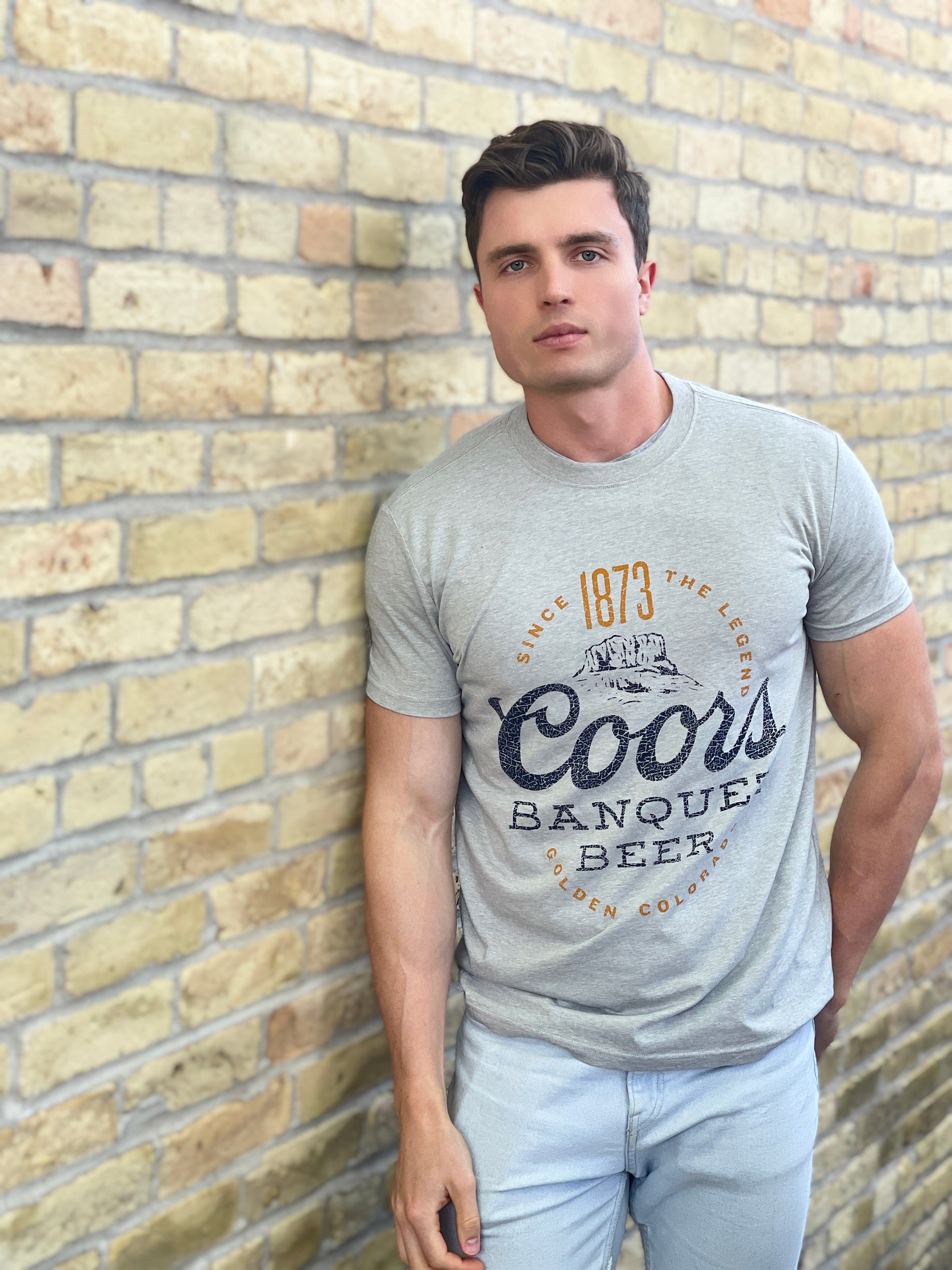 Image of Coors Banquet 1873 Tee- Heather Grey