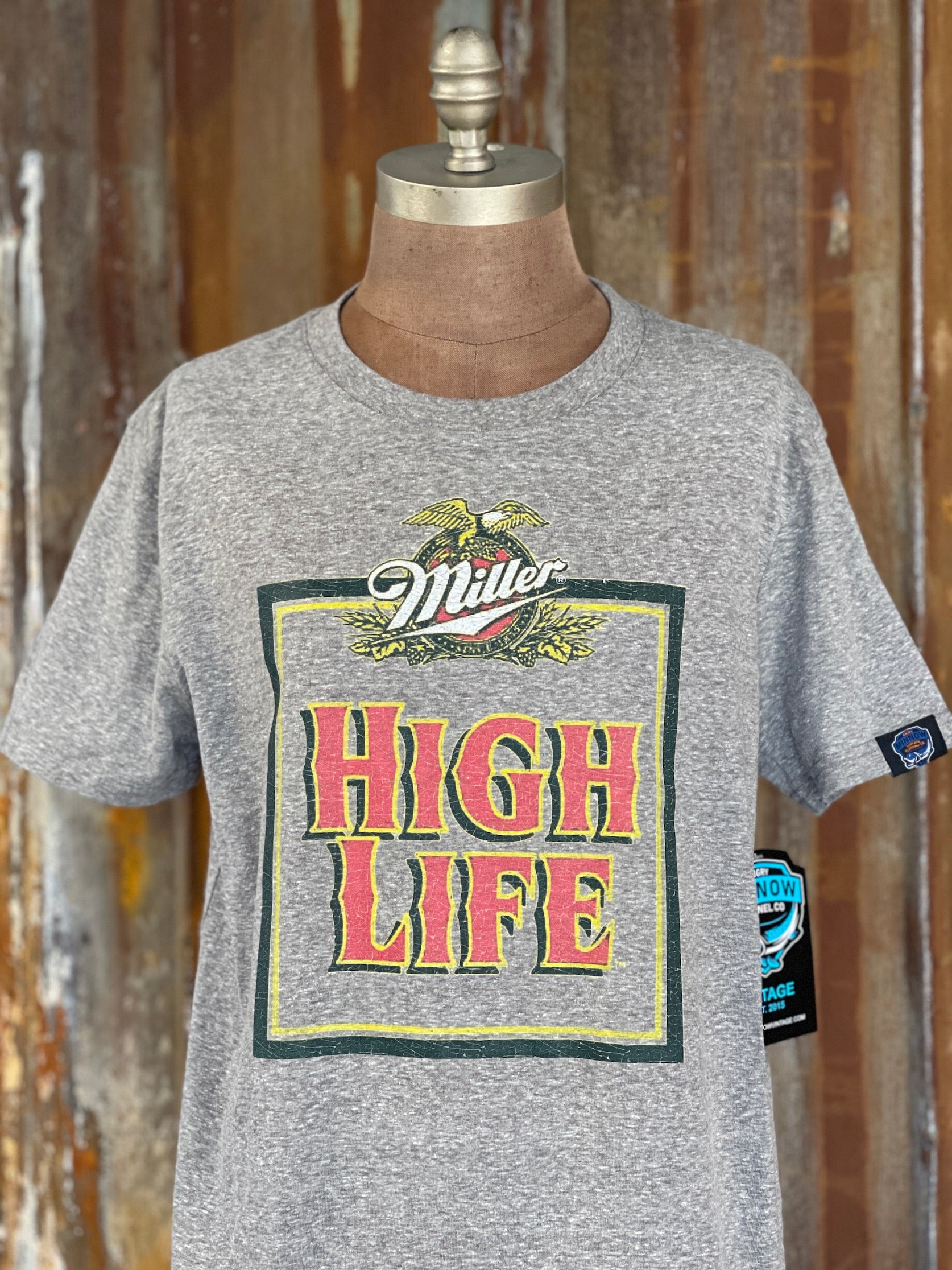 Image of Miller High Life Logo Tee- Heather Grey