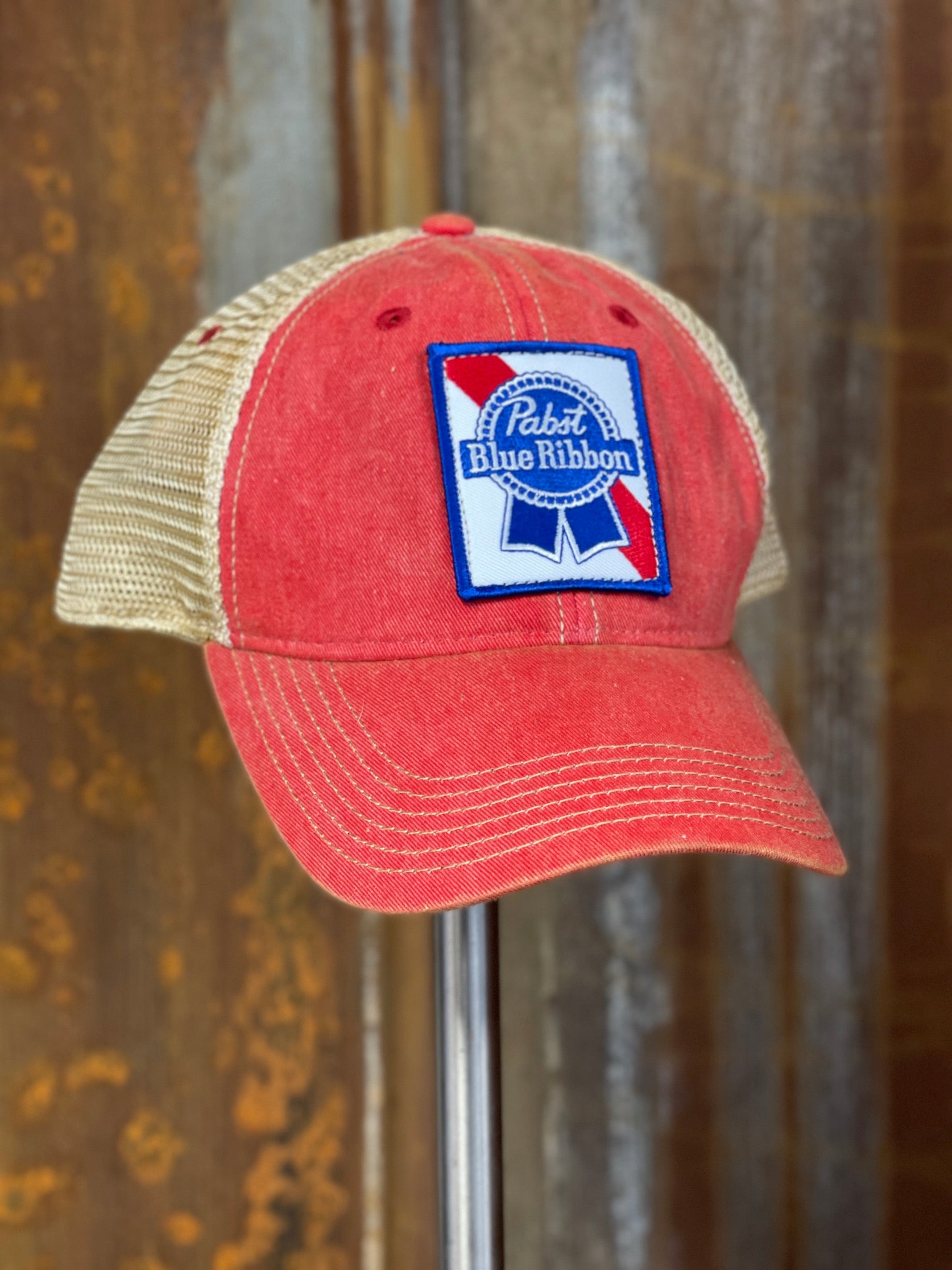 Image of Pabst Blue Ribbon Hat- NON-Distressed Red Snapback