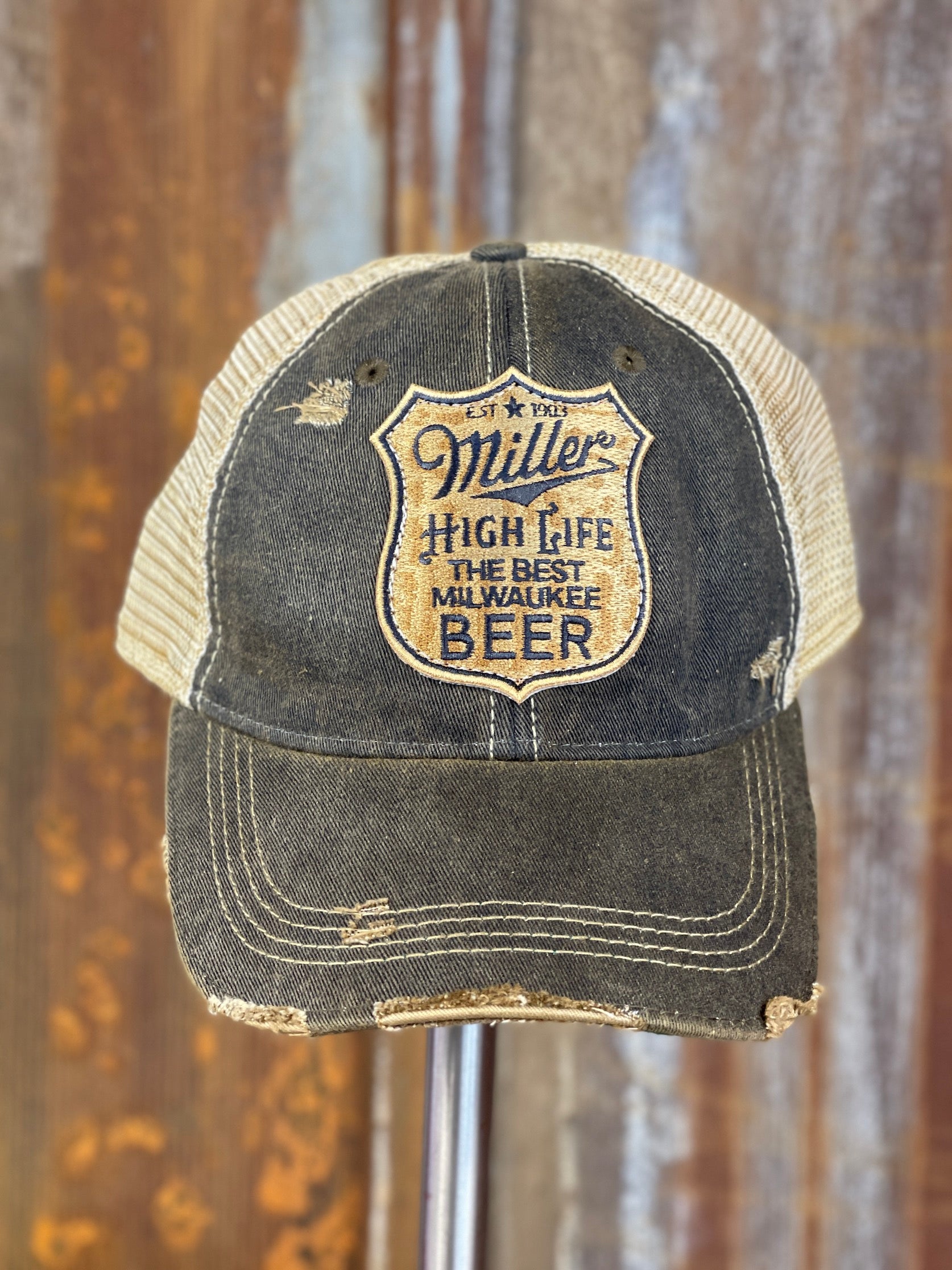 Sales/ Service - Outboard Hat Round- Distressed Black