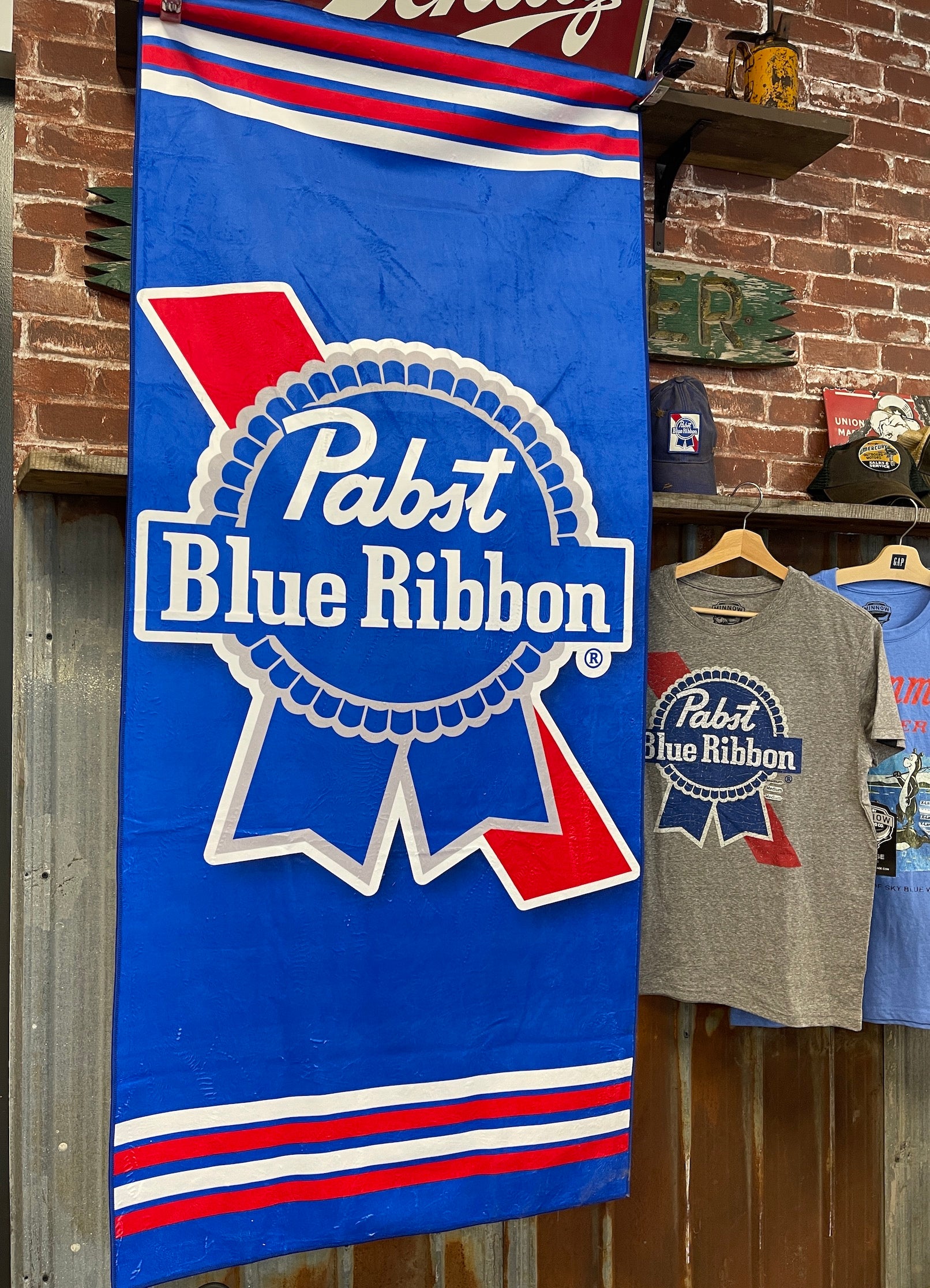 Image of Pabst Blue Ribbon Beach Towel- Royal Blue